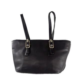 Mini market black Coach tote  bag vintage pre-owned